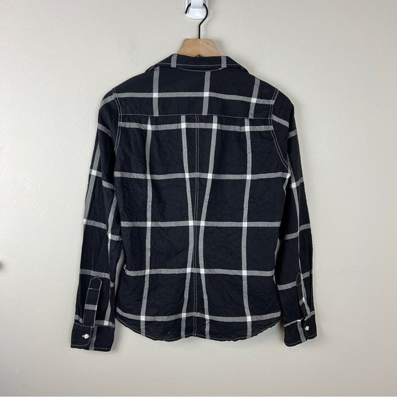 Frank & Eileen Barry Crinkle Cotton Button Down Shirt Woven in Italy - Picture 3 of 5